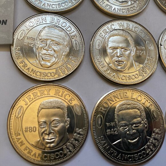 San Francisco 49ers then and now 1994-95 collectable coins 12 of 20 Lot #7 - Picture 3 of 11
